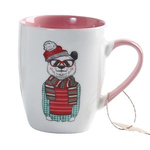 <span class=keywords><strong>Taza</strong></span> animada ecológica personalizada dibujos rosas corte de perro divertido café novedad <span class=keywords><strong>Taza</strong></span> de cerámica blanca para regalo de cumpleaños para niños - Product Image 2