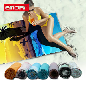 Serviette de plage en microfibre anti-sable, colorée, antidérapante, pour le sport et le fitness, en vente flash - Product Image 3