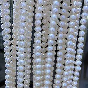สร้อยคอไข่มุกน้ำจืดทรงกลม AAAAA แบบกึ่งสำเร็จรูป ขนาดต่างๆ 3-10 มม. ขายส่งไข่มุกแบบเม็ด - Product Image 4