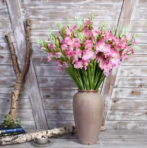 88cm hohe echte Berührung lange Stiel künstliche Seide Gladiolen Blume für die Heim dekoration