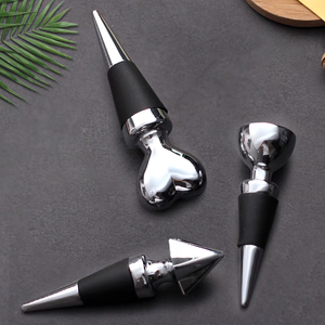 Bouchon de bouteille réutilisable de vin de <span class=keywords><strong>champagne</strong></span> en acier inoxydable de qualité alimentaire avec joint en silicone pour château de grottes d'Espagne - Product Image 2