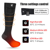 Chaussettes chauffantes à piles pour hommes et femmes, ski, randonnée, pêche, chasse, hiver, chaussettes chauffantes d'extérieur