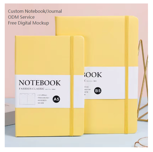 Nouvel arrivage de cahier personnalisé avec impression A5 en cuir artificiel imperméable 6 couleurs pour étudiant et atelier - Product Image 1