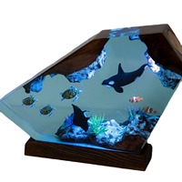 Lampe de Nuit Dragon en Résine pour Maison, Design Moderne LED, Couleur Dégradée, Décoration Artisanale, Nouveau Cadeau