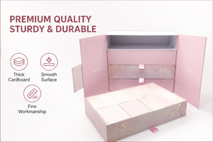 Luxury Pink Hexagon Advent <b>Calendar</b> Box with Drawers Rigid Paperboard Christmas Mystery Blind Box for Beauty Product Gift - Product Image 2