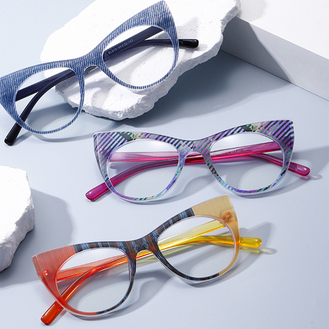 Fashion Cat Eye Eyewear PC Optical Computer Glasses Frame Wholesale Eyeglasses