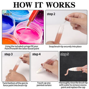 Marqueur de peinture rechargeable à pointe plate en fibre de 50 mm, avec tube transparent, prix d'usine - Product Image 5