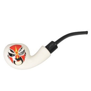 MUXIANG Ceramic Smoking Pipe Bent Type With Filter Acrylic Mouthpiece Tobacco Pipe For Personal Gift - Product Image 5