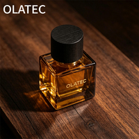 Juego de Botellas de Vidrio Ámbar Cuadradas Personalizadas con Tapas para 30ml/50/100ml, para Perfume, Aceite, Spray, Uso Cosmético, Marca Privada