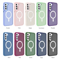 WOWCASE 2024 Nouvelle tendance Luxe Matte Skin Feel Absorbeur magnétique Coque de téléphone Convient pour Samsung S23 S23 s24 Plus S23 s24 Ultra