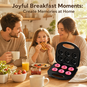 Máquina para Hacer Mini Donuts - Preparador <span class=keywords><strong>de</strong></span> Postres Caseros - Con Superficie Antiadherente <span class=keywords><strong>de</strong></span> Doble Cara y Diseño que Ahorra Espacio - Hace 6 Donuts - Product Image 5