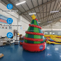 Sapin de Noël gonflable géant en PVC, modèle personnalisable pour décorations de fêtes