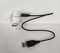 Ventilador LED Personalizado con Mensaje de Texto, Ventilador Publicitario Programable con Luz LED USB y Adaptadores para iPhone y Teléfonos Tipo C