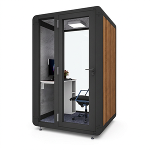 Cabine insonorisée pour bureau, cabine d'interview pour une seule personne, cabine d'interview vidéo pour le <span class=keywords><strong>recrutement</strong></span> RH, <span class=keywords><strong>recrutement</strong></span> à distance - Product Image 2