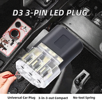 Konektor Kabel Tembaga D3 Universal Compact 2P LED Lighting, Tanpa Pengupasan, 3-In-3-Out, Terminal Kabel Pegas, untuk Mobil GPS