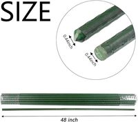 Piquets de jardin en acier et plastique enduit pour plantes, supports robustes pour arbustes/vignes, bâtons de soutien pour tomates et légumes