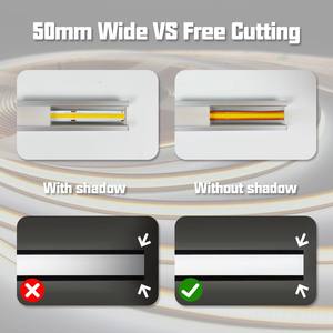 Bande LED COB à découpe libre 24V IP20 Télécommande Haute densité 528LEDs/M <span class=keywords><strong>Ruban</strong></span> flexible auto-adhésif Bande lumineuse - Product Image 6