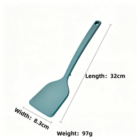 Ensemble d'ustensiles de cuisine en silicone de qualité alimentaire, 3 pièces : louche, spatule, cuillère à pâtes avec cœur en nylon, outils de cuisson antiadhésifs résistants à la chaleur
