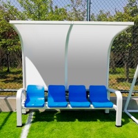 Bancs d'entraîneurs et abris d'équipe pour terrains de football et de tennis, écoles, avec pare-soleil intégré