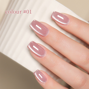 XEIJAYI Nuovo Set <span class=keywords><strong>per</strong></span> Nail Art Occhio di Gatto con Cristalli Rosa Nudo Effetto Luminoso Begonia Primavera <span class=keywords><strong>Lunga</strong></span> <span class=keywords><strong>Durata</strong></span> Flacone da 15ml <span class=keywords><strong>Smalto</strong></span> Occhio di Gatto - Product Image 5