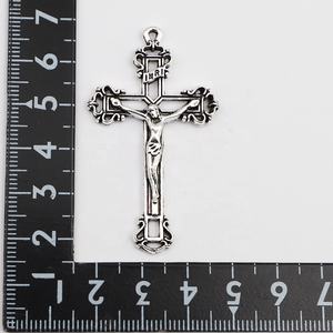 Salib Katolik INRI Yesus Salib 2 Inci, Logam Paduan - Product Image 4