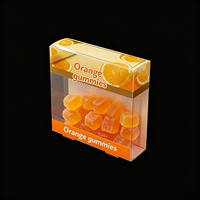 Boîte d'emballage de bonbons en PET écologique, boîte personnalisée pour les bonbons aux fruits à saveur d'orange