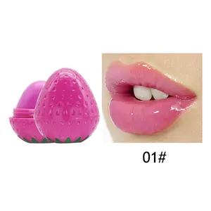 Hete Verkopende Aardbei Lipgloss Container Hydraterende Lippenbalsem Verpakking Bal Kleine Lip Olie