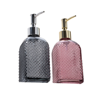 Bouteilles en verre transparent pour shampoing et après-shampoing en gros avec impression personnalisée pour distributeurs de savon de salle de bain