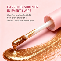 Fard à paupières liquide scintillant, marque privée, logo personnalisé, maquillage liquide pour les yeux à paillettes, longue tenue, anti-plis, fard à paupières multi-usages