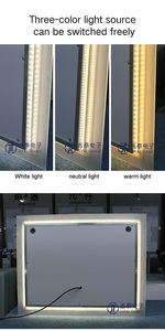 Chất Lượng Cao Giá Rẻ Led Backlit Gương Phòng Tắm Nhà Thông Minh Led Trang Điểm Gương Với Ánh Sáng - Product Image 5