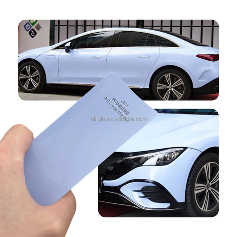 Crystal Blue Self Healing PVC Car Paint Protection Film Anti Scratch Color Changing Protection Film No Glue Residue Ppf 1.52*18M