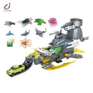 Chengji Juguetes, Coche de Juguete con Catapulta de Expulsión Creativa para Niños, Modelo Disparable, Transporte Transformable, Submarino, Juguetes de Ranura Unisex - Product Image 1