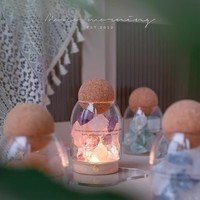 Décor à la maison de luxe aromathérapie pierre de cristal naturel désodorisant diffuseur d'huiles essentielles coffret cadeau avec veilleuse
