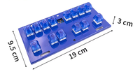 Clavier mécanique filaire ergonomique à 14 boutons, mini clavier de jeu avec interrupteurs bleus, rétroéclairage LED pour machine de jeu d'arcade