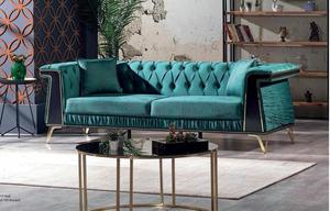 Juego de sofá Chesterfield moderno Talha, cama de madera y tela de alta calidad para sala de estar, muebles para el hogar - Product Image 6