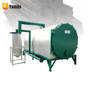 Continuous making charcoal briquette carbonization furnace machine for coconut shell hard wood coal