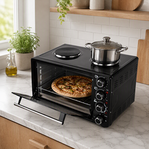 <span class=keywords><strong>Forno</strong></span> Elettrico <span class=keywords><strong>da</strong></span> 40L con Piastra Elettrica, Fornello a 2 Fuochi, Design <span class=keywords><strong>da</strong></span> <span class=keywords><strong>Incasso</strong></span>, Fornitura di Ricambi SKD CKD - Product Image 3