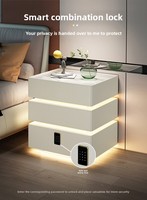 Meubles modernes et simples Tables de chevet intelligentes en bois massif Vente en gros bon marché Meubles de chambre Tiroir de rangement Table de chevet intelligente