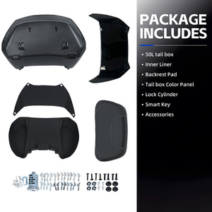 Top-cases rigides en PP à dégagement rapide avec dossier, ajustement parfait pour Honda NT1100 DCT ES, coffres de rangement arrière pour moto - Product Image 4
