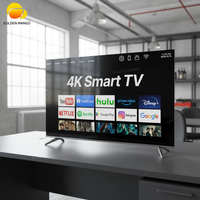 Golden for 85 Inch 4K UHD HDTV QLED Smart TV Android 14 60Hz for LED for Home Entertainment