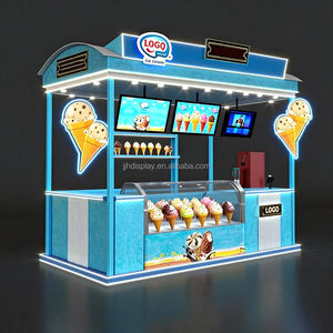 Kiosque de centre commercial personnalisé, comptoir de bar pour café, présentoir de vente, <span class=keywords><strong>mini</strong></span>-kiosque de crème glacée, design de kiosque pour café et smoothies - Product Image 1