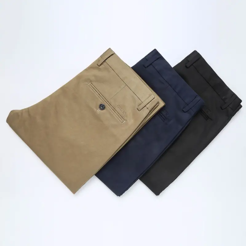 Men's Trousers Summer Casual Pants Business Straight Middle-aged Trousers Comfortable And Versatile Casual Men's Trousers