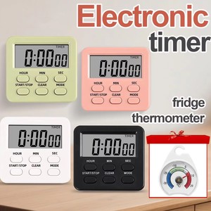 Grote Lcd Digitale Keuken <span class=keywords><strong>Timer</strong></span> Modern Ontwerp Met Wekker Vriezer Thermometer Elektronische Plastic Magnetische Standaard Voor Koken - Product Image 5