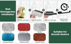 Ensemble d'accessoires <span class=keywords><strong>de</strong></span> salle <span class=keywords><strong>de</strong></span> bain 4 pièces en acier 304, comprenant un porte-papier <span class=keywords><strong>toilette</strong></span> et des crochets pour peignoirs et serviettes - Product Image 6