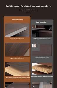 Cao cấp sang trọng L i-hình Giám Đốc văn phòng quản lý bảng CEO Ông Chủ nội thất văn phòng E0 MDF giải pháp bàn văn phòng điều hành bàn - Product Image 6