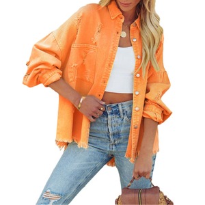 Novo <span class=keywords><strong>Blazer</strong></span> Feminino de Lã com Lapela e Manga Longa, Estilo Retrô Urbano, com Efeito Desfiado e Botões Sólidos 2024 - Product Image 1