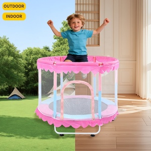 Mini Trampolino da 48 Pollici per <span class=keywords><strong>Ragazze</strong></span> con <span class=keywords><strong>Gambe</strong></span> <span class=keywords><strong>a</strong></span> U Sicure, Corrimano Circolare, Rete Protettiva, Tappetino Morbido in PVC e PP per Uso Interno/Esterno - Product Image 1