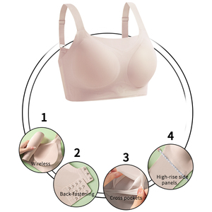 <span class=keywords><strong>Sujetador</strong></span> Post-Mastectomía sin Costuras, Cómodo, Transpirable, con Push-Up, Especializado, OEM ODM, Inalámbrico, con Espalda en U, para Prótesis - Product Image 2