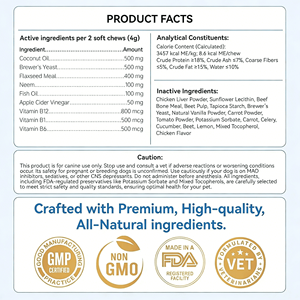 OEM/ODM Golosinas Masticables Suaves para <span class=keywords><strong>Perros</strong></span> y Gatos, Contra Pulgas y Garrapatas, Apoyo Inmunológico para Todas las Edades con Aceite de Pescado - Product Image 5