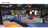 Centro de Juegos Infantil de Gran Tamaño, Área de Juegos Interior con Toboganes, Casa de Brinco, Casa de Burbujas de Plástico para Uso Comercial